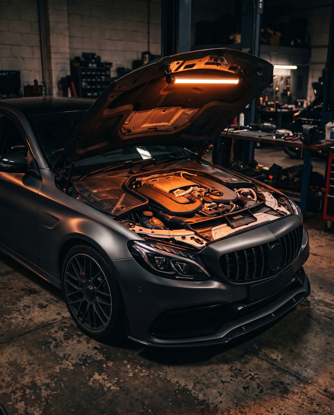 Example image of a Mercedes E63, not the part itself